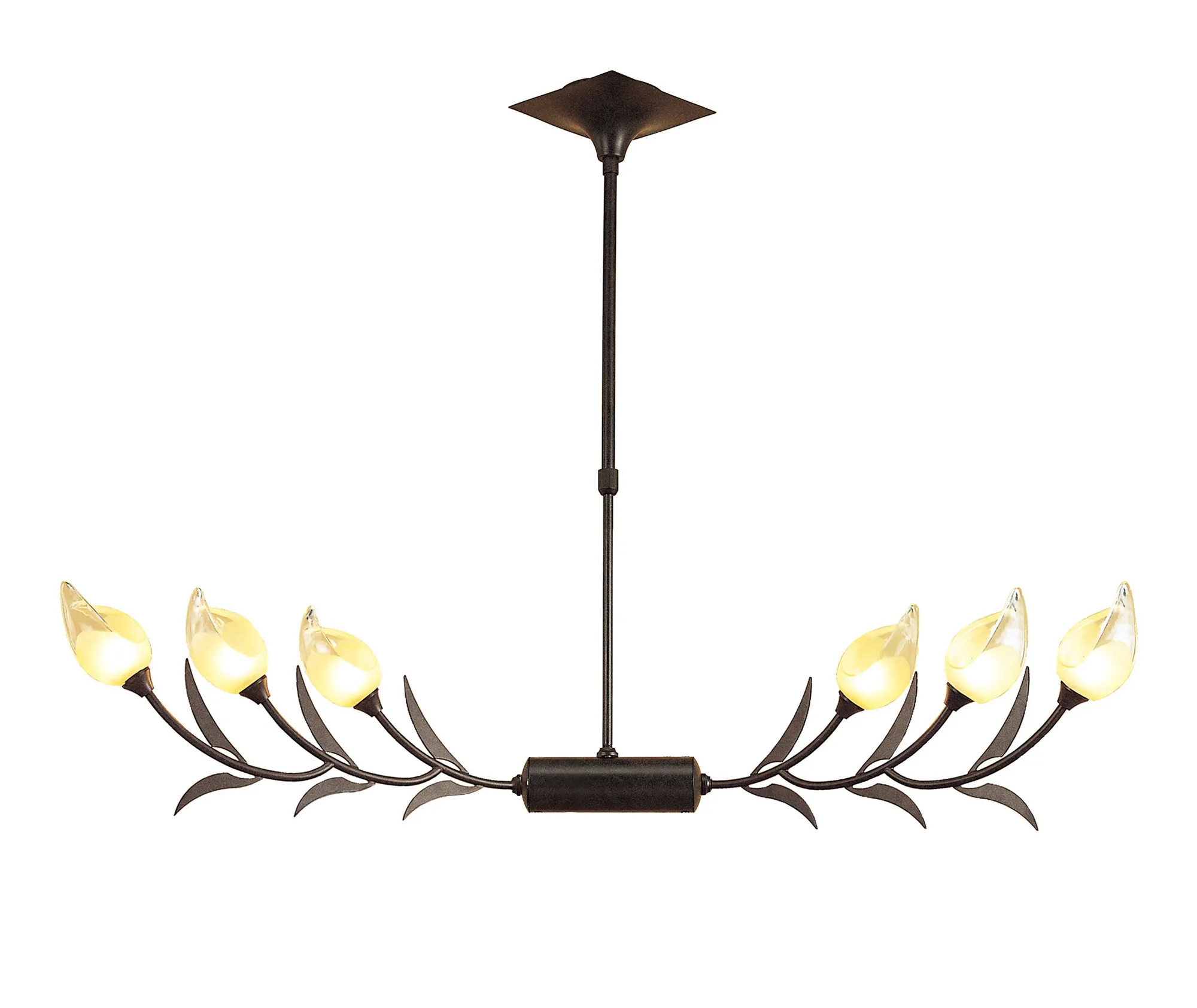 M0110  Holland Telescopic Pendant 6 Light Brown/Black Oxide